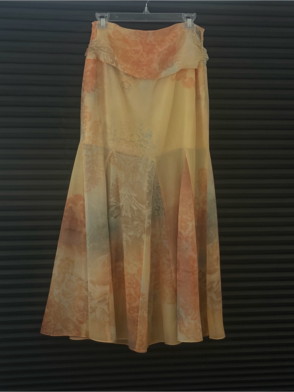 Kimchi Blue Yellow Watercolor Print Maxi Skirt - Picture 6 of 10